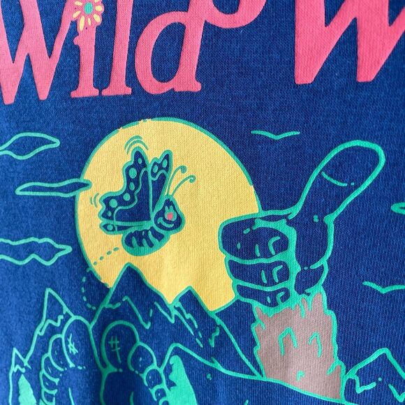 Neff Forever Fun Wild World One With Nature Hoodie Blue M - Picture 4 of 9